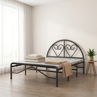 Base de Cama de Hierro Forjado Especial para Hotel, Resistente, Estable, Silenciosa, Fácil de Limpiar, Plataforma Metálica Duradera para Habitación de Huéspedes