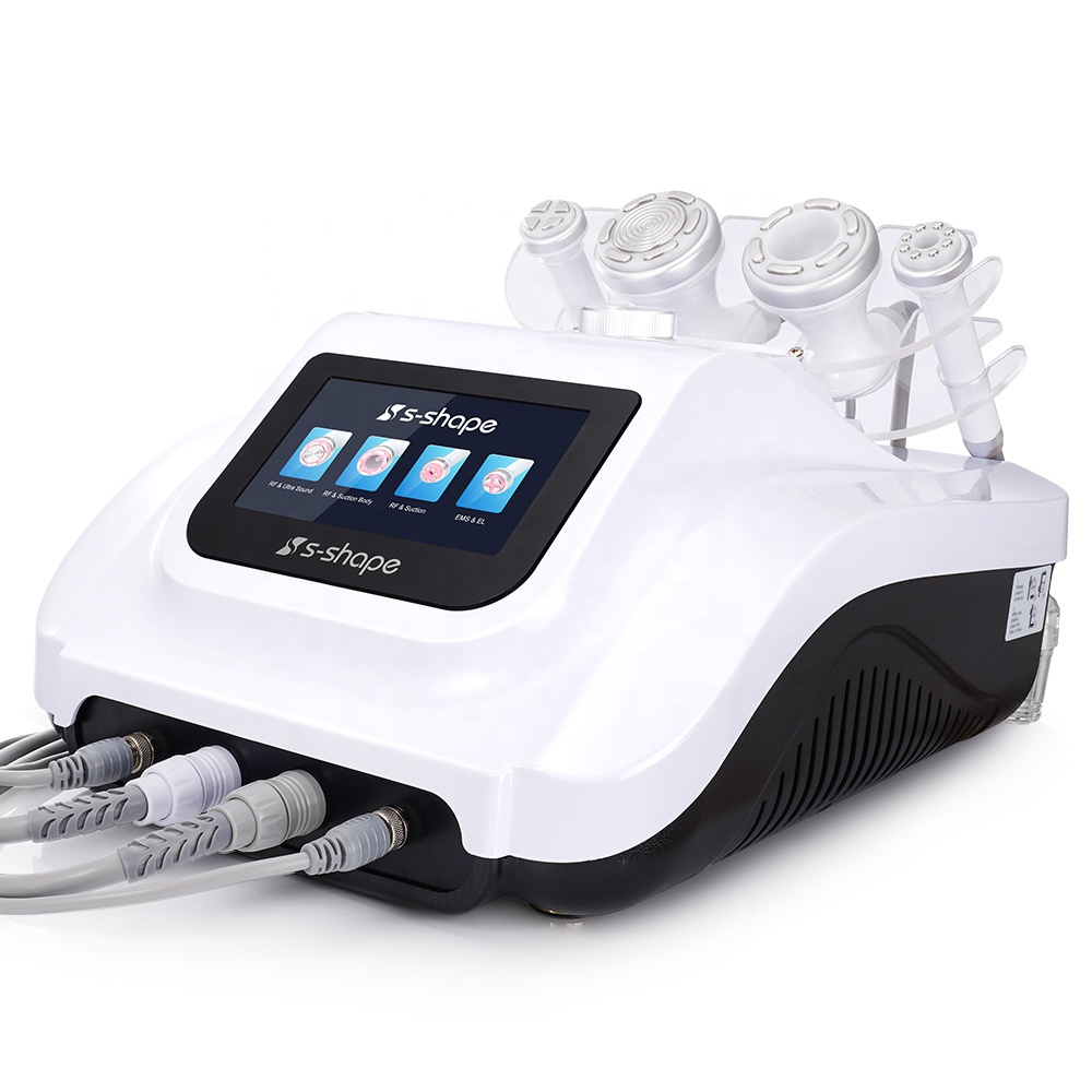 Face Body Treatment S Shape Machine RF 5Mhz Face Lifting Vacuum Suction Body Sculpture EL Muscle Stimulation Device