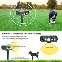 Répulsif Solaire Ultrasonique Étanche avec Détecteur de Mouvement pour Rats, Écureuils, Cerfs, Lapins, Taupes et Chiens