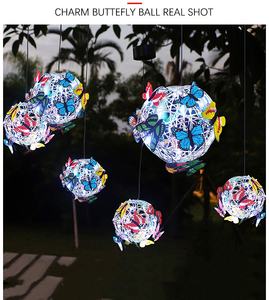 <span class=keywords><strong>Boule</strong></span> d'arbre <span class=keywords><strong>solaire</strong></span> LED pour l'extérieur, <span class=keywords><strong>boule</strong></span> de <span class=keywords><strong>jardin</strong></span>, lumière décorative, sphérique, papillon lumineux - Product Image 2