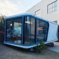 Casa Cápsula Espacial, Amueblada con Baño Completo, Estructura de Acero, Impermeable y Resistente al Viento para Hotel de Camping en Zonas Escénicas