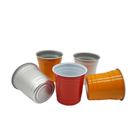 Gobelets jetables à changement de couleur personnalisés, gobelets en aluminium à changement de couleur personnalisés pour boissons froides