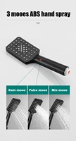 Ensemble de douche de salle de bain Deao noir mat à affichage numérique et mitigeur de douche en cuivre chaud et froid