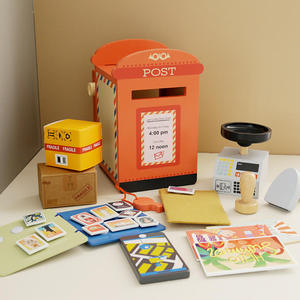 Jeu de simulation de bureau de <span class=keywords><strong>poste</strong></span> pour bébés, avec timbres et enveloppes, jeux éducatifs, jouets d'apprentissage pour garçons et filles - Product Image 6