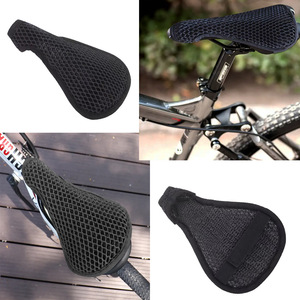 Housse de selle de vélo en maille respirante, ajustement universel, noire, pour vélos de route et de montagne - Product Image 2