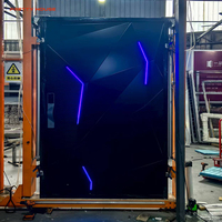 Puertas de Entrada Modernas de Aleación de Aluminio y Acero para Invierno con Aislamiento Térmico, Ventilación y Entrada sin Llave para Uso Exterior