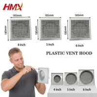 Grille de sortie d'air en plastique pour climatiseur de 4 pouces avec grille