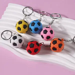 Promotionele Bal Sleutelhanger 3d Pvc Amerikaanse Voetbal Sleutelhanger Rubber Sleutelhanger Ketting Sport Volleybal Mini Voetbal Sleutelhanger