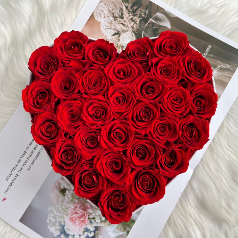 Rose rouge-30-Cœur