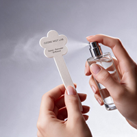 Bandes de test de parfum personnalisées en forme de flacon, cartes en papier découpées avec logo estampé à chaud pour la détection des senteurs