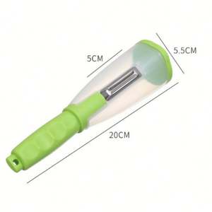 Éplucheur ménager multifonctionnel en acier inoxydable 3 en 1 avec boîte de rangement Éplucheur de fruits et légumes - Product Image 3