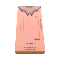 Boîte en papier personnalisée de qualité supérieure, écologique, avec fenêtre en PVC, emballage cosmétique vide pour faux cils en grappe