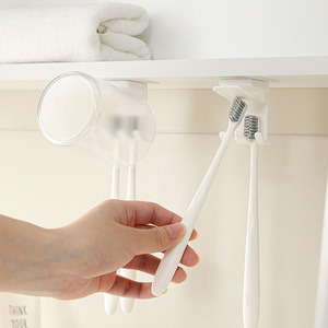 Toothbrush Holder Set Rectangular No Drilling Required Easy To Clean For Bathroom Use - Product Image 1