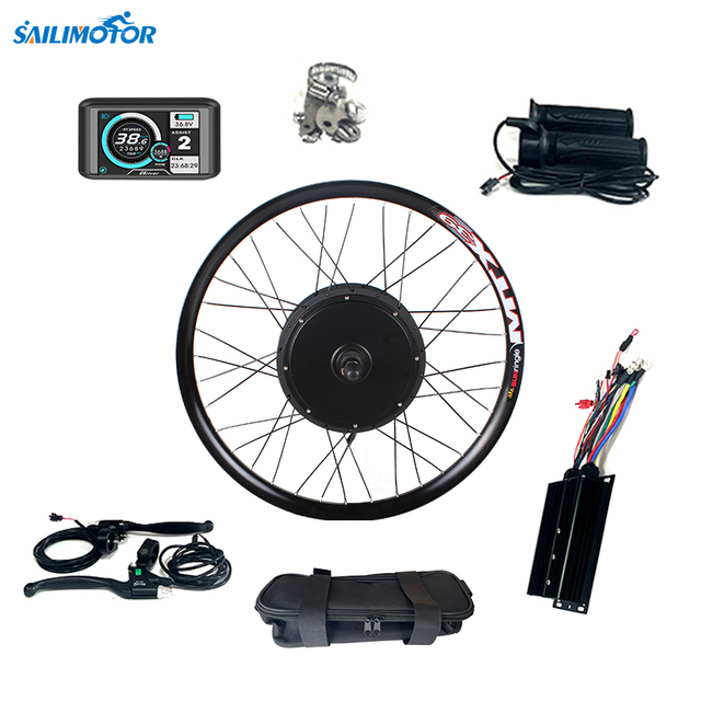 Saili High Quality 5000w Brushless Gearless Motor Electric Bike Conversion Kit with Smart Controller SW900 LCD Display China