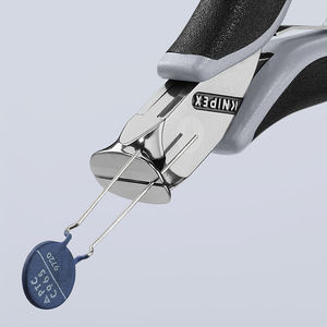 Alicates electrónicos Knipex ESD, ancho de mandíbula de 1/8 pulgadas, punta lisa, acero al cromo vanadio de grado industrial - Product Image 1