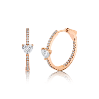 Boucles d'oreilles rondes géométriques avec cœur en Zircon cubique pour femmes, bijoux de mode de mariage, nouvel arrivage 2023