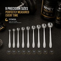 Cuillère doseuse professionnelle en métal pour les magasins de nutrition sportive, vente en gros, outils de mesure 1,25-30 ml, cuillère à compléments alimentaires