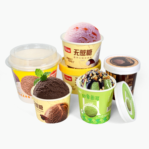 Gobelet en papier Prix des matières premières Chine Imprimé et personnalisé de haute qualité jetable pour tasse de crème glacée en papier - Product Image 2