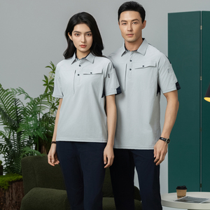 Kaus bengkel musim panas pria, lengan pendek cepat kering pakaian kerja - Product Image 3