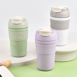 Wholesale 350ml Insulated Coffee Tumbler <b>Mug</b> 304 Stainless Steel with Straw <b>Double</b> <b>Wall</b> Vacuum Thermal Customizable Design - Product Image 1
