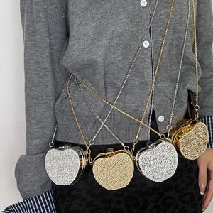 <span class=keywords><strong>Sac</strong></span> à main <span class=keywords><strong>mini</strong></span> personnalisé 2025 pour femme, entièrement orné de diamants, en acrylique, forme ronde, petit <span class=keywords><strong>sac</strong></span> tendance et polyvalent à glissière - Product Image 4