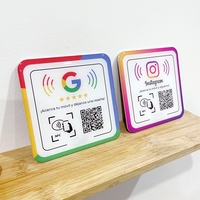 Impresión digital QR Code Epoxy Card Table Smart Tap Nfc Tag Sticker para pedidos/Google Review