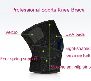 ネオプレン膝ブレース圧縮オープン膝蓋骨膝ブレースサポート