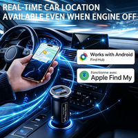 Mini traceur GPS pour voiture, positionnement AGPS, écran IPS, alliage d'aluminium, dispositif anti-perte compatible avec Android et iOS