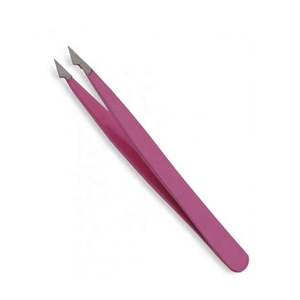 Pinzas para cejas de acero inoxidable, diseño personalizado colorido - Product Image 5