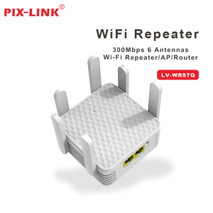 PIX-LINK WR57Q Amplificateur de signal WiFi double bande 2,4 GHz 300 Mbps et répéteur de réseau avec <span class=keywords><strong>6</strong></span> antennes et prise en charge WPS - Product Image 1