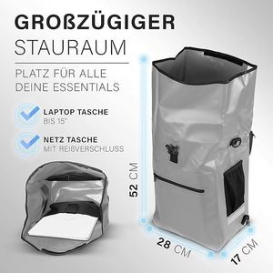 Échantillon gratuit Sac de vélo BSCI 30L avec fonction sac à dos, pour porte-bagages, facile à assembler, compartiment pour ordinateur portable - Product Image 3
