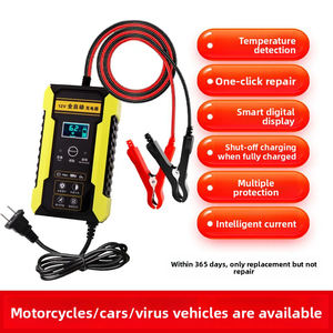 NOUVEAU Chargeur universel de batterie de voiture 12V 6A Intelligent Repair Motorcycle Charger for Lead Acid <span class=keywords><strong>Battery</strong></span> - Product Image 4