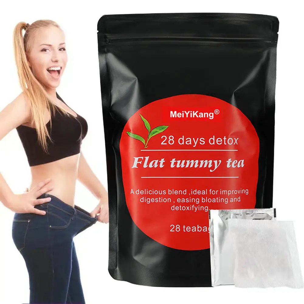 Wholesale OEM/ODM 28 Days natural Detox Flat Tummy Tea Ideal for Improving Digestion Flat Stomach Tea red bag