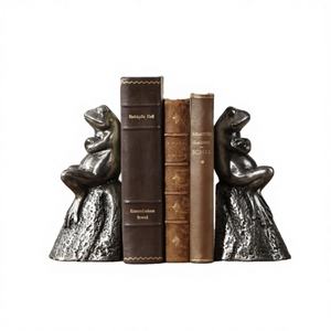 Porte-livres décoratifs en métal en forme de grenouille, support vertical pour livres, ensemble de serre-livres modernes style ferme pour la maison, le bureau, la bibliothèque, l'étagère, le bureau - Product Image 1