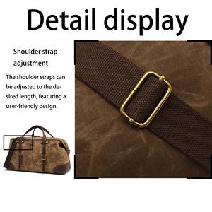 Toptan büyük 20 inç tuval seyahat diğer sırt çantası erkekler için su geçirmez spor bagaj çantası Vintage Retro haftasonu seyahat çantası - Product Image 3