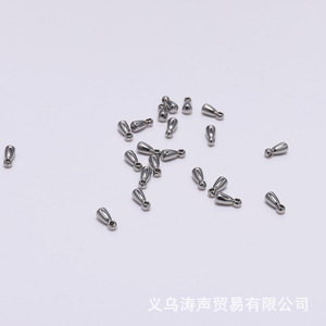 Perles en forme de goutte d'eau en acier inoxydable, 2.6x6.2mm, pour la fabrication de bijoux, accessoires de bricolage, perles en métal en forme de goutte, Ac0346 - Product Image 1