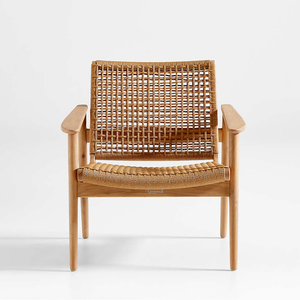 Sedia da Pranzo con Braccioli in Rattan per Esterni, Arredamento da Giardino alla Moda, <span class=keywords><strong>Sedie</strong></span> in Teak per Villa e <span class=keywords><strong>Cucina</strong></span> - Product Image 4