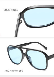 Lunettes <span class=keywords><strong>de</strong></span> Soleil 2024 Nouveauté Vintage Aviateur Pilote pour Femmes Hommes Marque <span class=keywords><strong>de</strong></span> Luxe Designer Teintées Années 70 Orange Jaune - Product Image 5