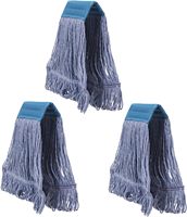 Recharge de balai serpillère en coton sur mesure pour hôtels, à boucles codées par couleur, à changement rapide, en vrac