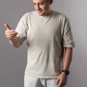 Camiseta de algodón de corte holgado Unisex, cuello redondo, tela cómoda estirable, entrenamientos de gimnasio, venta al por mayor, fabricante de varios colores - Product Image 4