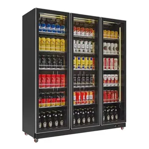 High quality circulating air cooling system for beverage vertical drinking water display vertical beer refrigerator