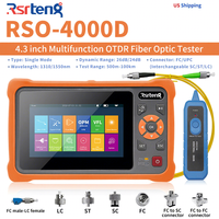 Testeur de fibre optique OTDR Rsrteng RSO-4000D-US, portée de test 500m-100Km, carte d'événements 4.3'', OPM VFL LS OLS RJ45, carte 8 Go, UPC/FC SC LC ST -US