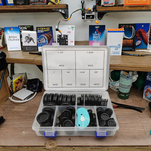 66 cái hai mặt vòng cao su grommets Kit lỗ rắn cắm grommets loại cho con dấu - Product Image 4