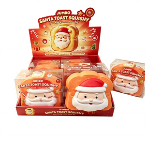Jouet sensoriel géant en forme de grenouille fruitée, Père Noël, jouet à presser, poupée anti-stress, cadeau de Noël pour soulager le stress - Product Image 2