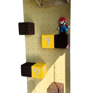Mur d'escalade pour chat en forme de blocs de style Mario, jaune et marron, rectangulaire, multifonctionnel, pour chats de petite et moyenne taille - Product Image 5