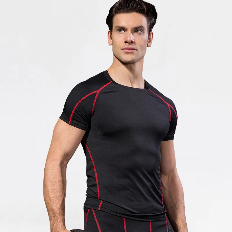 DTL-1053 Wholesale Athletic Workout Running Sports Wear Quick Fit Gym Mens Fitness T Shirts