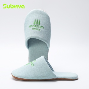 Pantuflas Infantiles de Lujo con Logotipo Personalizado, 5 Estrellas, Punta Cerrada, Ecológicas, Bordadas, para Habitaciones de <span class=keywords><strong>Hotel</strong></span> - Product Image 2