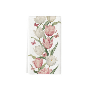 Cross-border digital printing household <b>kitchen</b> <b>towels</b>, dishcloths, tablecloths, decorative tea <b>towels</b>, watercolor floral <b>towels</b> - Product Image 3