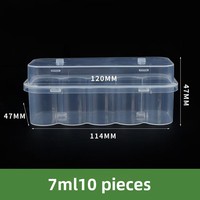 Boîtes de flacons de peptides cosmétiques en gros 3ml*24 Porte-flacons en plastique PP transparent imperméable avec impression sérigraphique