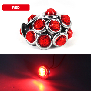 Mini <span class=keywords><strong>Feu</strong></span> <span class=keywords><strong>de</strong></span> Position Latéral Rond à LED pour Camion 12-24V, Lampe <span class=keywords><strong>de</strong></span> Bordure <span class=keywords><strong>de</strong></span> Remorque Multicolore, Étanche IP67 - Product Image 3
